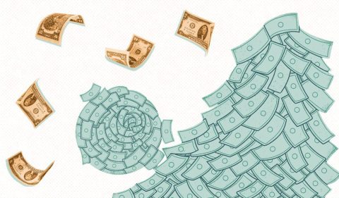 Quanto maior for o reinvestimento dos dividendos recebidos, maior é a bola de neve  - Ilustração: Renata Miwa