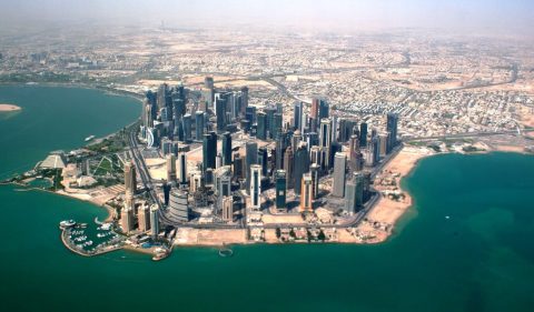 Vista aérea de Doha, capital do Catar (Foto: Kazuo Ota/Unsplash)