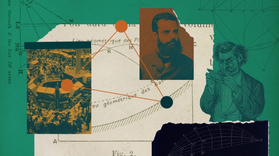 Pensamento linear, Pareto, Investimentos, Ilustração abstrata em forma de colagem para a coluna da Inteligência Financeira, ao investir O pensamento linear pode levar a grandes erros