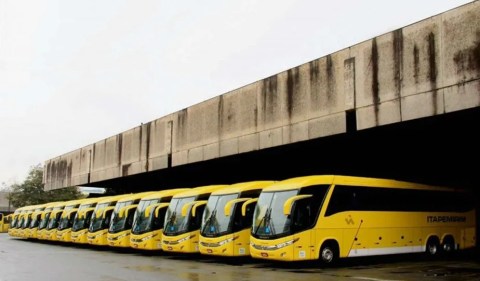 Frota de ônibus da empresa Viação Itapemirim Arquivo AP/PR
