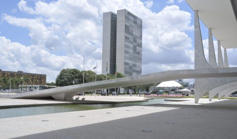 Congresso Nacional visto a partir do Palácio do Planalto. Foto: Cléber Medeiros/Senado Federal