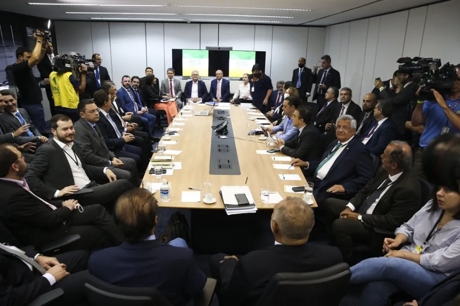 Reunião do Conselho Político da Transição — Foto: Antonio Cruz/Agência Brasil