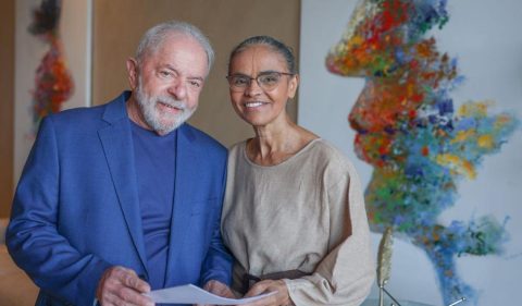 Lula e Marina Silva em agenda na COP 27. Foto: Divulgação/Twitter/@ricardostuckert
