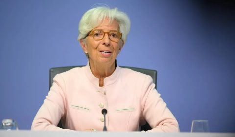 Cristine Lagarde, presidente do BCE, em conferência na Alemanha em julho de 2020 - foto: Martin Lamberts / Banco Central Europeu