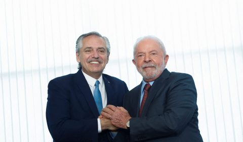 Lula e Fernández se reúnem no Itamaraty um dia depois da posse do petista, em 
 02/01/2023. Foto: REUTERS/Adriano Machado