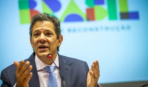 Haddad explica as novas regras fiscais do governo, o chamado arcabouço fiscal. Foto: Diogo Zacarias / MF