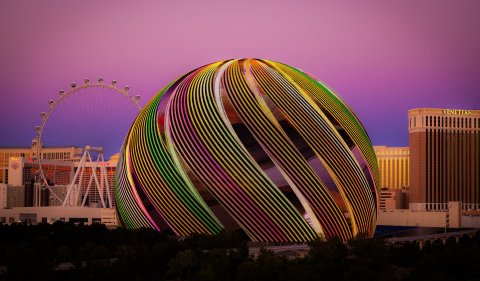 O Sphere Las Vegas é propriedade da Madison Square Garden Entertainment Corp. (Foto: RichFury / Sphere Entertainment / Twitter)
