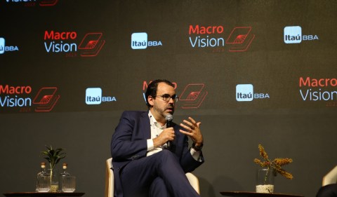 Christopher Garman, do Eurasia Group, durante o Macro Vision. Foto: Bufalos