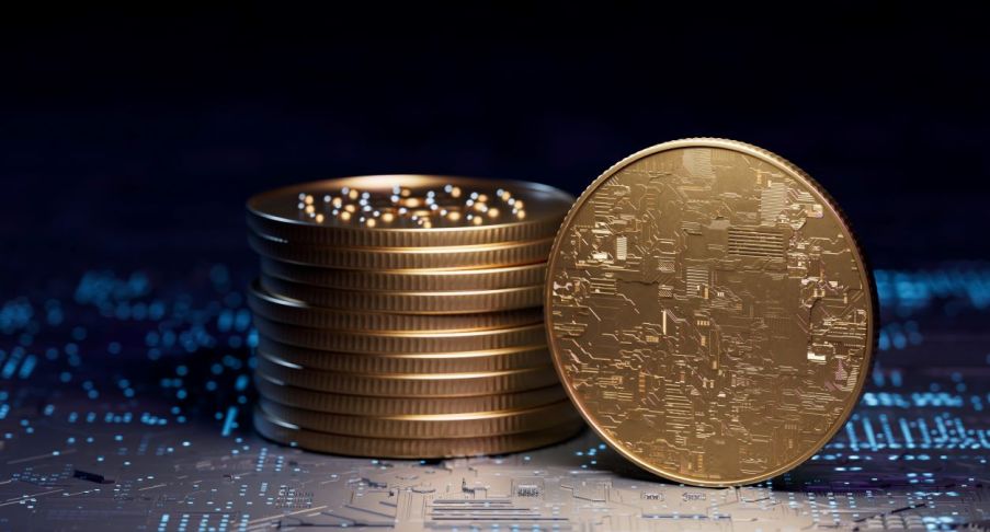 Imagem para a matéria sobre o Render Token em que aparecem várias moedas empilhadas.