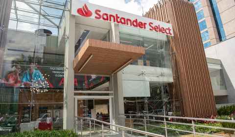 Fachada de agência do banco Santander no Brasil. Foto: Divulgação