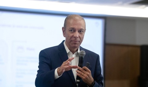 O CEO do Bradesco (BBDC4), Marcelo Noronha, detalha plano estratégico do banco para retomar confiança do mercado. Foto: Egberto Nogueira/Bradesco