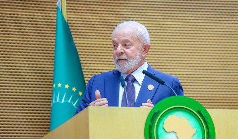 Lula fez um paralelo entre a morte de palestinos com o extermínio de judeus feito por Adolf Hitler. Declaração provocou reação do governo de Israel. Foto: Ricardo Stuckert/PR