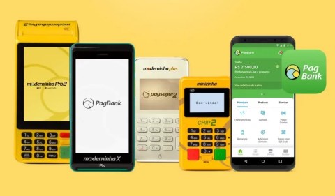 Em maquininhas, o PagBank encerrou 2023 com 6,5 milhões de clientes ativos, queda de 8% em um ano. Foto: Divulgação:/PagBank